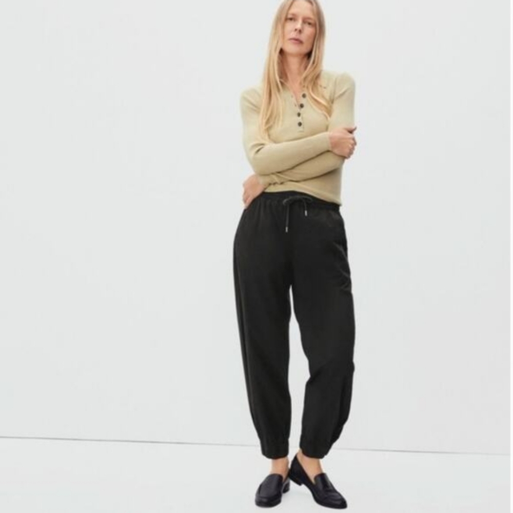 Everlane Organic Cotton Joggers in Black•Suze Small•NWOT! - Picture 4 of 10